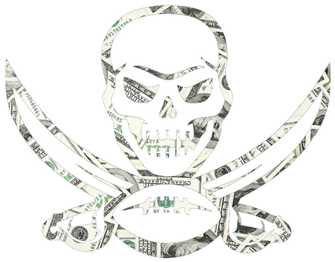 Tampa Bay Buccaneers Money Print Alternate Logo Premium DieCut Vinyl Decal PICK SIZE