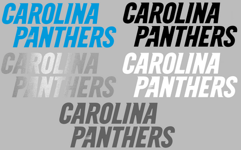 Carolina Panthers Team Name Logo Premium DieCut Vinyl Decal PICK COLOR & SIZE