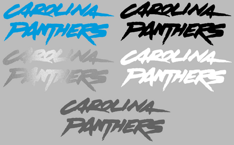Carolina Panthers Retro Throwback Team Name Logo Premium DieCut Vinyl Decal PICK COLOR & SIZE