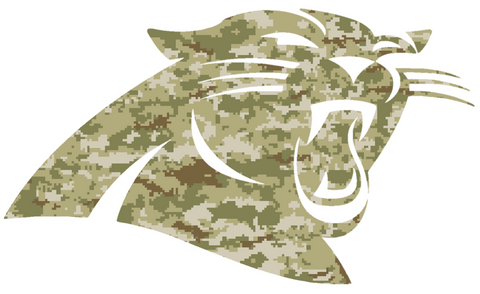 Carolina Panthers Salute to Service Team Logo Camouflage Camo Vinyl Decal PICK SIZE