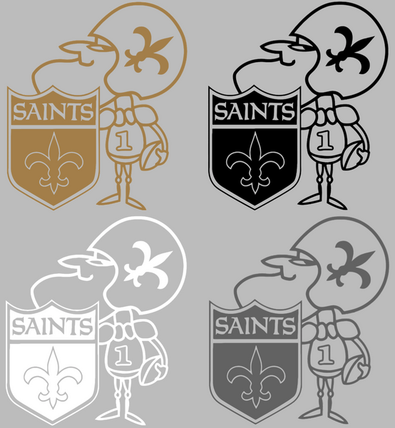 New Orleans Saints Retro Throwback Logo Premium DieCut Vinyl Decal PICK COLOR & SIZE