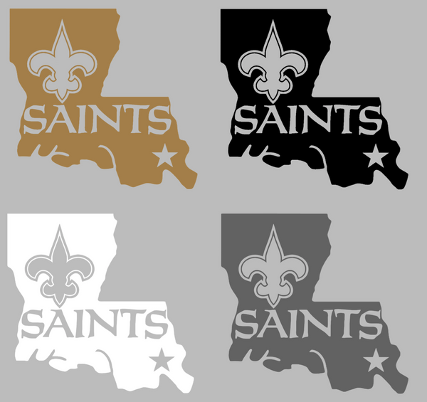 New Orleans Saints Louisiana State Logo Premium DieCut Vinyl Decal PICK COLOR & SIZE