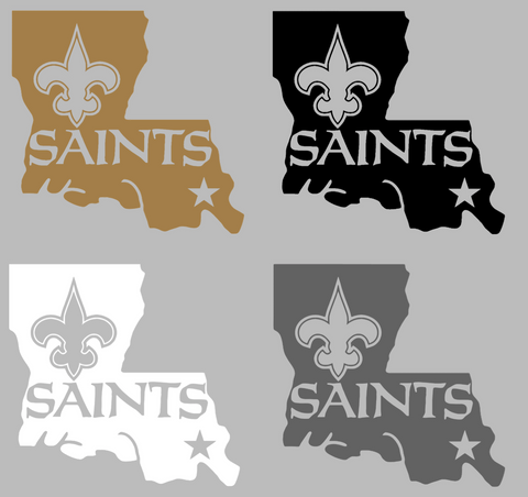New Orleans Saints Louisiana State Logo Premium DieCut Vinyl Decal PICK COLOR & SIZE