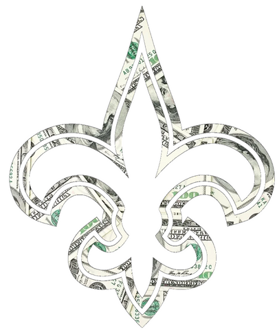 New Orleans Saints Money Print Team Logo Premium DieCut Vinyl Decal PICK SIZE