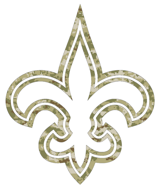 New Orleans Saints Salute to Service Team Logo Camouflage Camo Vinyl Decal PICK SIZE