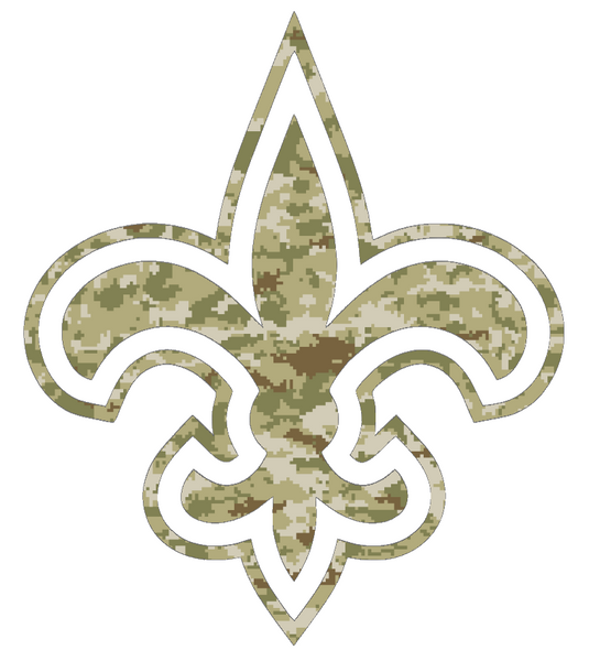 New Orleans Saints Salute to Service Alternate Logo Camouflage Camo Vinyl Decal PICK SIZE