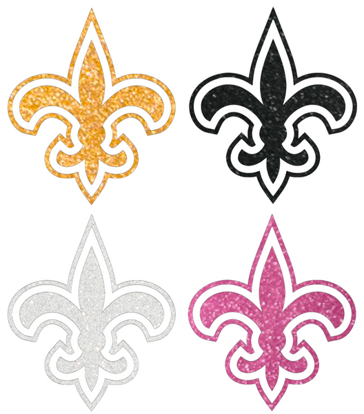 New Orleans Saints Metallic Sparkle Alternate Logo Premium DieCut Vinyl Decal PICK COLOR & SIZE