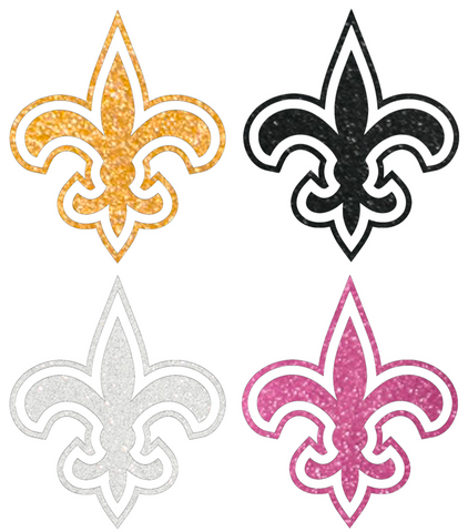 New Orleans Saints Metallic Sparkle Alternate Logo Premium DieCut Vinyl Decal PICK COLOR & SIZE