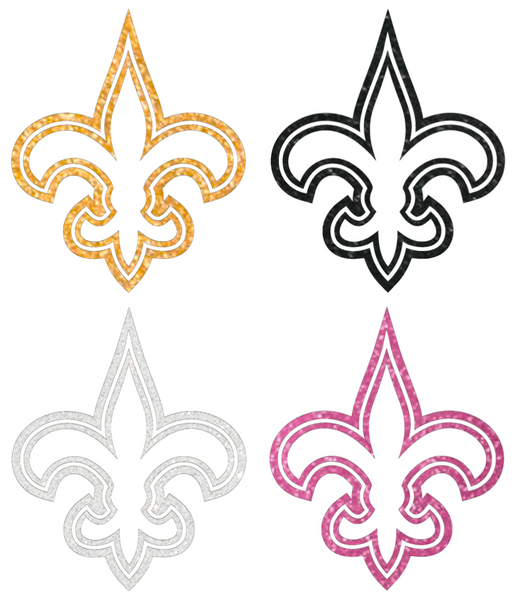 New Orleans Saints Metallic Sparkle Team Logo Premium DieCut Vinyl Decal PICK COLOR & SIZE