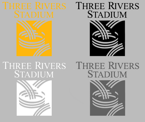 Pittsburgh Steelers Three Rivers Stadium Logo Premium DieCut Vinyl Decal PICK COLOR & SIZE
