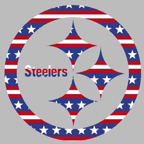 Pittsburgh Steelers Stars & Stripes Team Logo USA American Flag Vinyl Decal PICK SIZE
