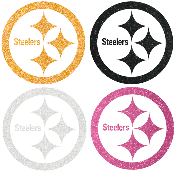 Pittsburgh Steelers Metallic Sparkle Logo Premium DieCut Vinyl Decal PICK COLOR & SIZE