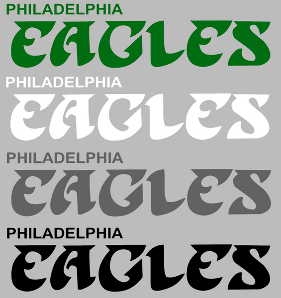 Philadelphia Eagles Retro Throwback Team Name Logo Premium DieCut Vinyl Decal PICK COLOR & SIZE