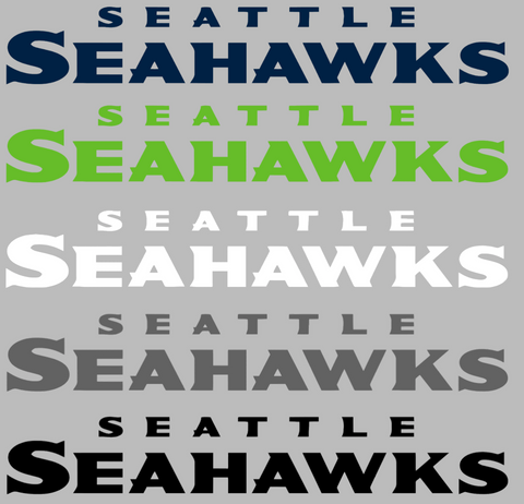 Seattle Seahawks Team Name Logo Premium DieCut Vinyl Decal PICK COLOR & SIZE