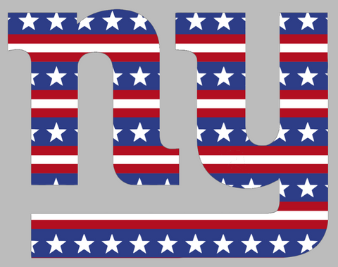New York Giants Stars & Stripes Team Logo USA American Flag Vinyl Decal PICK SIZE