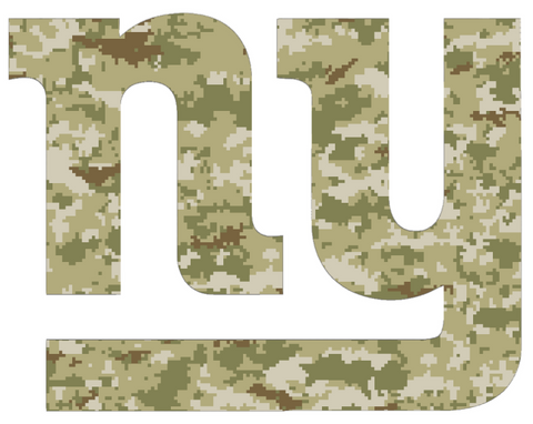 New York Giants Salute to Service Team Logo Camouflage Camo Vinyl Decal PICK SIZE
