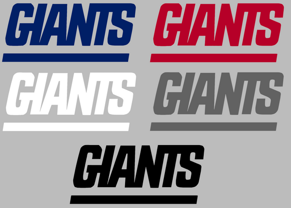 New York Giants Team Name Logo Premium DieCut Vinyl Decal PICK COLOR & SIZE