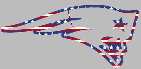 New England Patriots Stars & Stripes Alternate Logo USA American Flag Vinyl Decal PICK SIZE