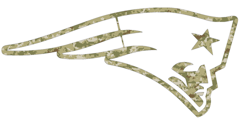 New England Patriots Salute to Service Alterante Logo Camouflage Camo Vinyl Decal PICK SIZE