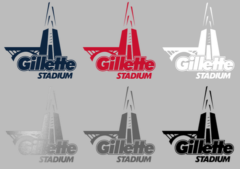 New England Patriots Gillette Stadium Logo Premium DieCut Vinyl Decal PICK COLOR & SIZE