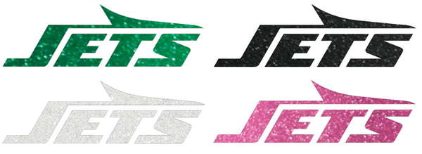 New York Jets Metallic Sparkle Team Logo Premium DieCut Vinyl Decal PICK COLOR & SIZE