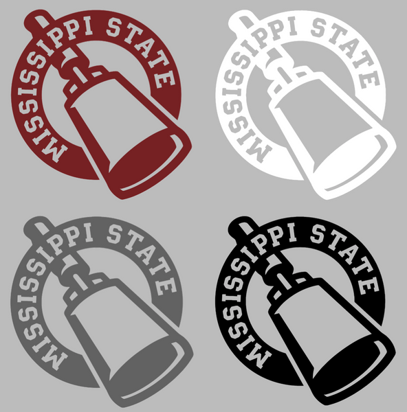 Mississippi State Bulldogs Cowbell Logo Premium DieCut Vinyl Decal PICK COLOR & SIZE