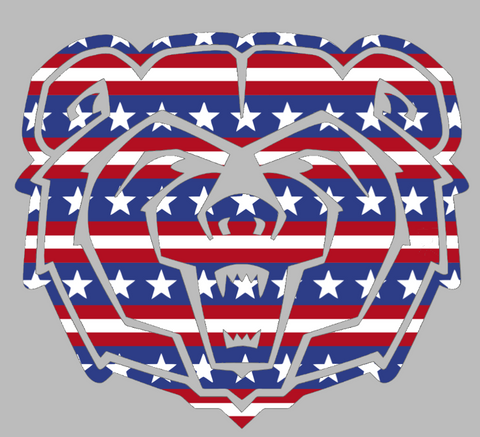 Missouri State Bears Team Logo Stars & Stripes USA American Flag Vinyl Decal PICK SIZE