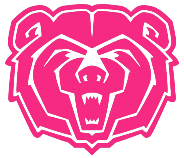 Missouri State Bears HOT PINK Team Logo Premium DieCut Vinyl Decal PICK SIZE