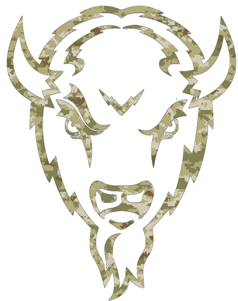 Marshall Thundering Herd Mascot Logo Salute to Service Camouflage Camo Vinyl Decal PICK SIZE