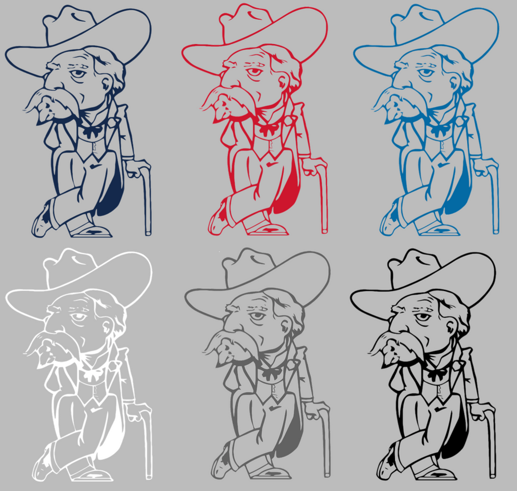 Ole Miss Mississippi Rebels Retro Throwback Logo Premium DieCut Vinyl Decal PICK COLOR & SIZE