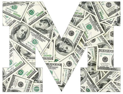 Ole Miss Mississippi Rebels M Logo Money Print Premium DieCut Vinyl Decal PICK SIZE