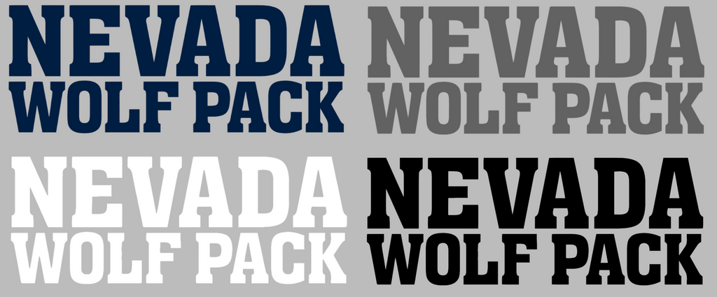 Nevada Wolf Pack Team Name Logo Premium DieCut Vinyl Decal PICK COLOR & SIZE