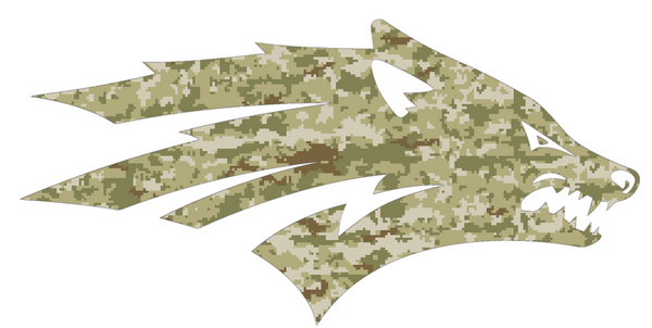 Nevada Wolf Pack Team Logo Salute to Service Camouflage Camo Vinyl Decal PICK SIZE
