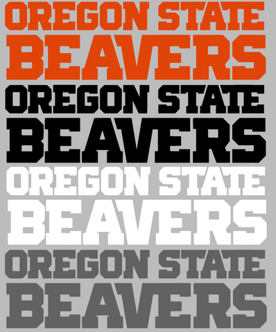 Oregon State Beavers Team Name Logo Premium DieCut Vinyl Decal PICK COLOR & SIZE