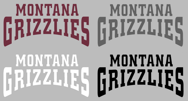 Montana Grizzlies Team Name Logo Premium DieCut Vinyl Decal PICK COLOR & SIZE