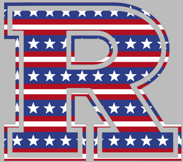 Rutgers Scarlet Knights Team Logo Stars & Stripes USA American Flag Vinyl Decal PICK SIZE