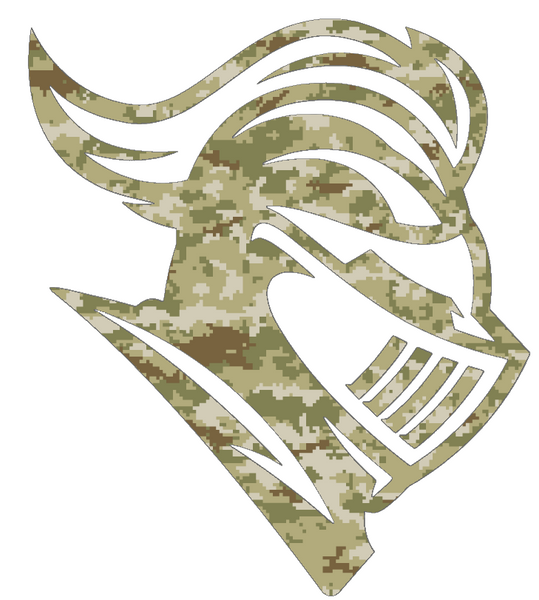 Rutgers Scarlet Knights Mascot Logo Salute to Service Camouflage Camo Vinyl Decal PICK SIZE