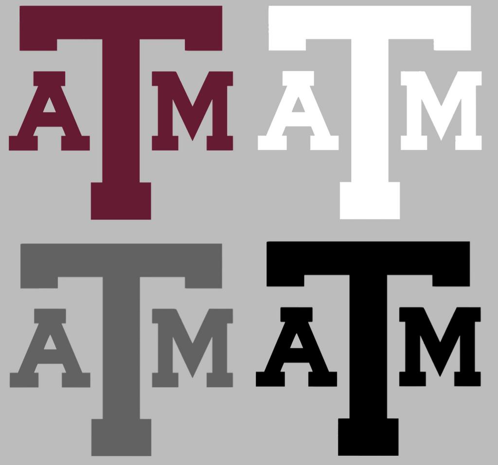 Texas A&M Aggies Retro Throwback Premium DieCut Vinyl Decal PICK COLOR & SIZE