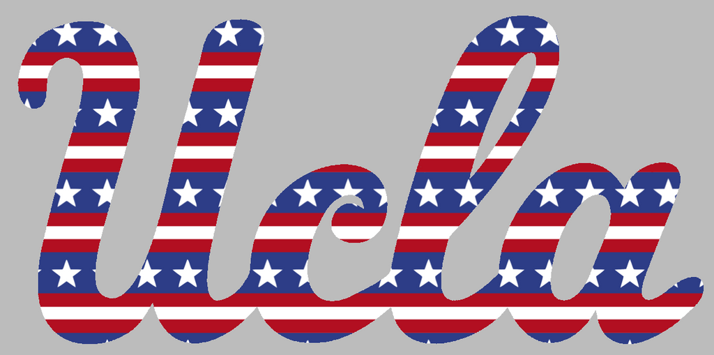 UCLA Bruins Team Logo Stars & Stripes USA American Flag Vinyl Decal PICK SIZE