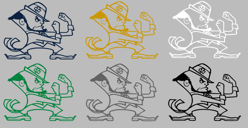 Notre Dame Fighting Irish Leprechaun Mascot Logo Premium DieCut Vinyl Decal PICK COLOR & SIZE