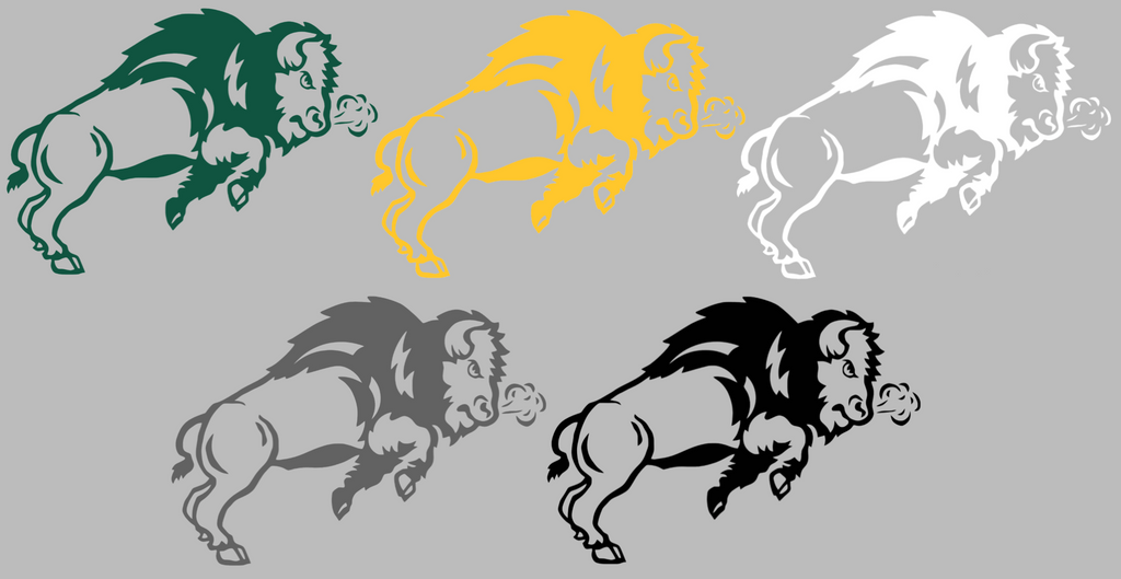 North Dakota State Bison Retro Throwback Logo Premium DieCut Vinyl Decal PICK COLOR & SIZE