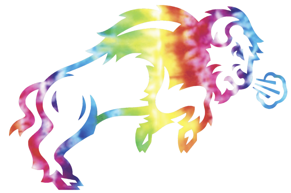 North Dakota State Bison Team Logo Crucial Catch Cancer Tie Dye Vinyl Decal PICK SIZE
