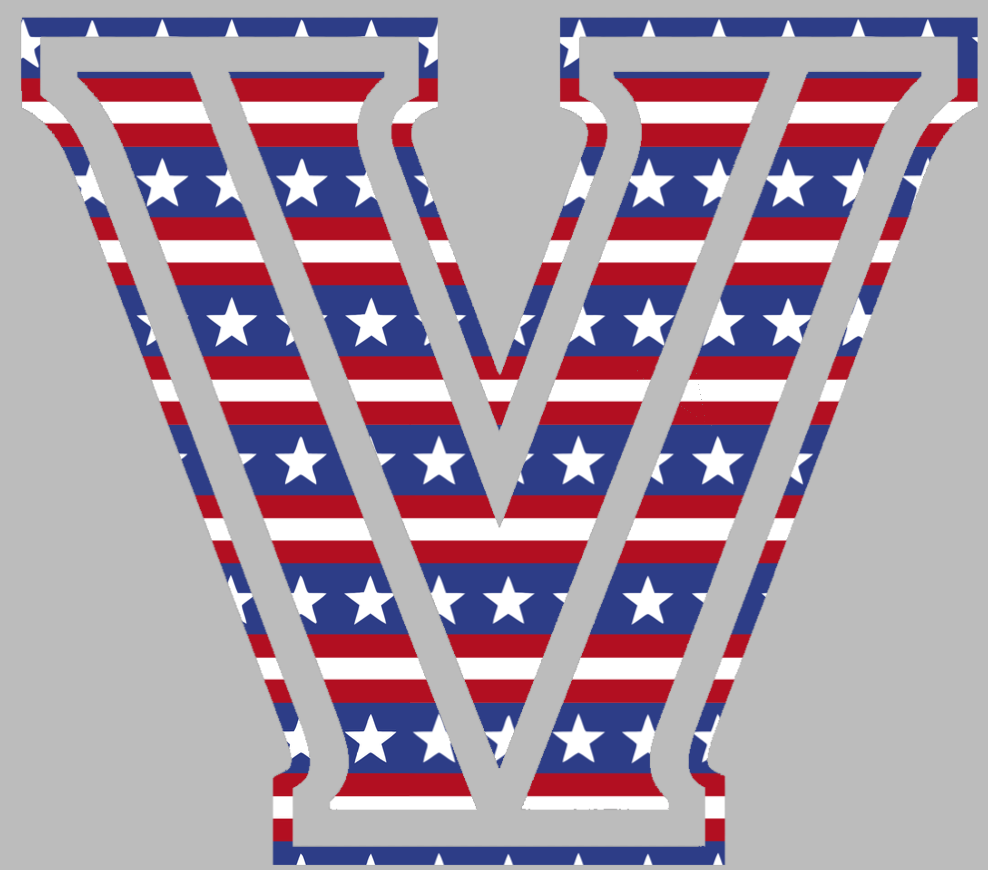 Villanova Wildcats Team Logo Stars & Stripes USA American Flag Vinyl Decal PICK SIZE
