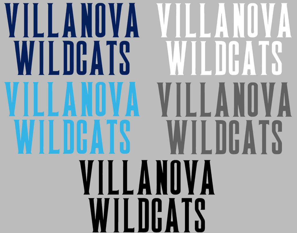 Villanova Wildcats Team Name Logo Premium DieCut Vinyl Decal PICK COLOR & SIZE