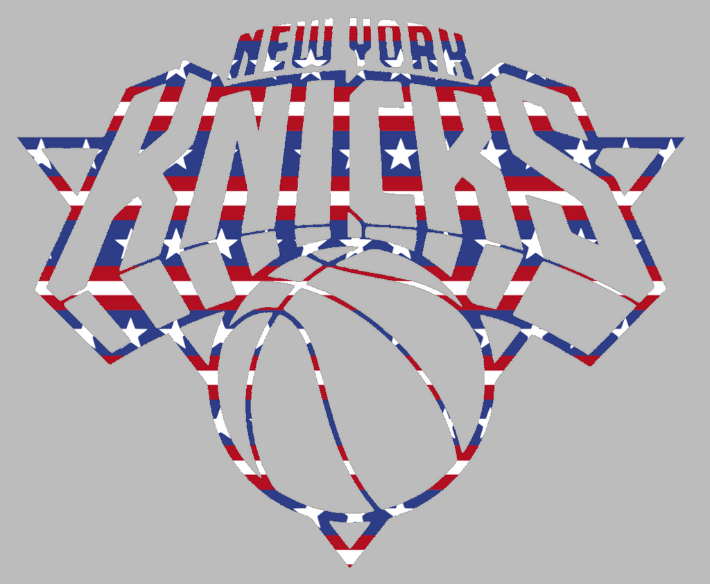New York Knicks Team Logo Stars & Stripes USA American Flag Vinyl Decal PICK SIZE