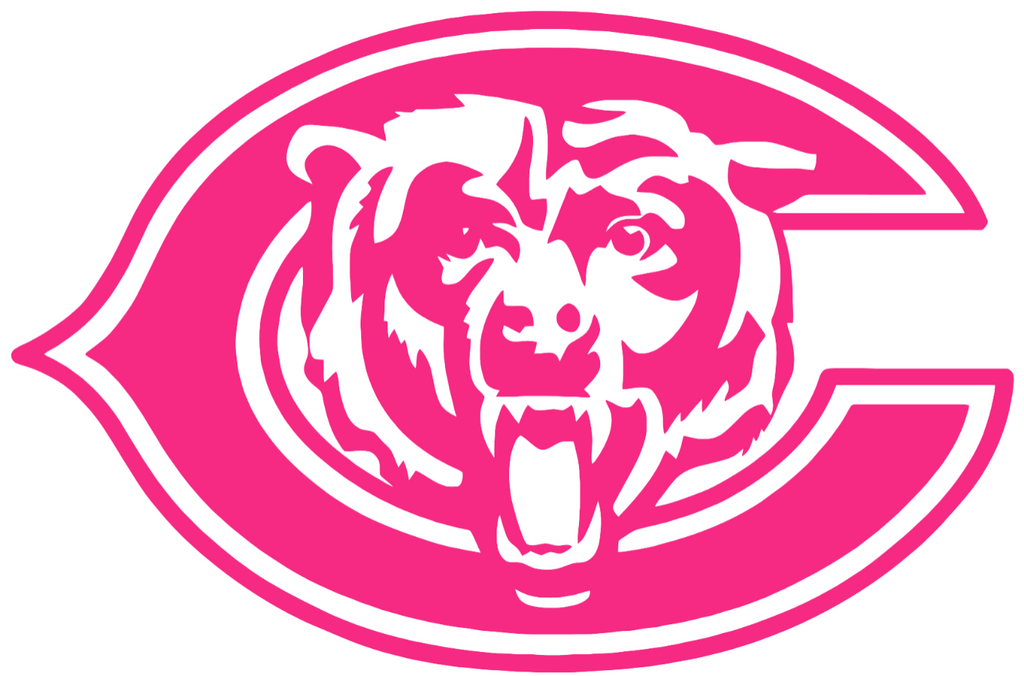 Chicago Bears HOT PINK Alternate Logo Premium DieCut Vinyl Decal PICK SIZE