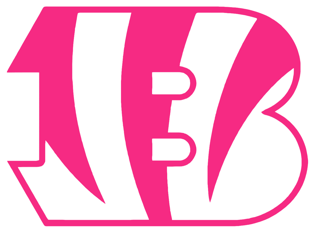 Cincinnati Bengals HOT PINK Team Logo Hot Pink Premium DieCut Vinyl Decal PICK SIZE