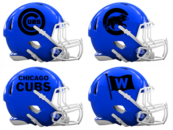 cubs football helmet Chicago Cubs Custom Concept Blue Mini Riddell Speed Football Helmet –  SportsJewelryProShop
