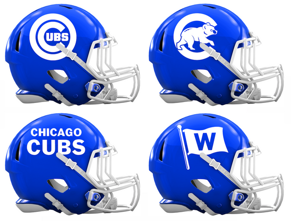 Chicago Cubs Custom Concept Blue Mini Riddell Speed Football Helmet – SportsJewelryProShop