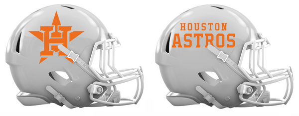 Houston Astros Custom Concept White Mini Riddell Speed Football Helmet – SportsJewelryProShop